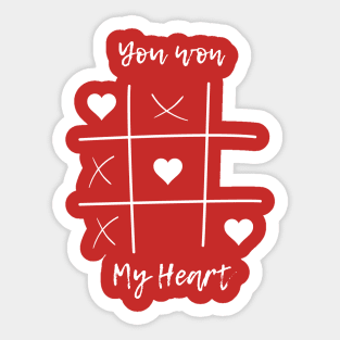 You Won My Heart Happy Valentine’s Day Design Sticker